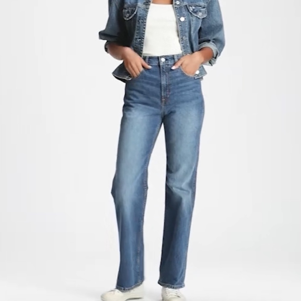 Gap Medium Indigo High Rise Vintage Flare Jeans